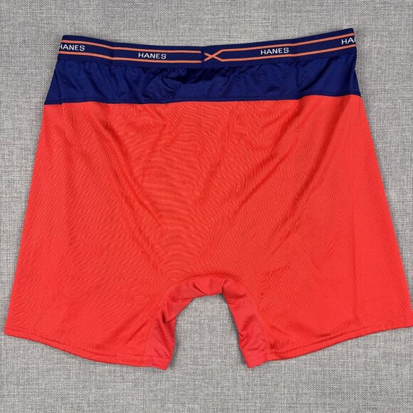 Hanes Mens X-Temp Performance Cool Tagless Boxer Briefs Red/Blue XL 3-Pack - Picture 2 of 6